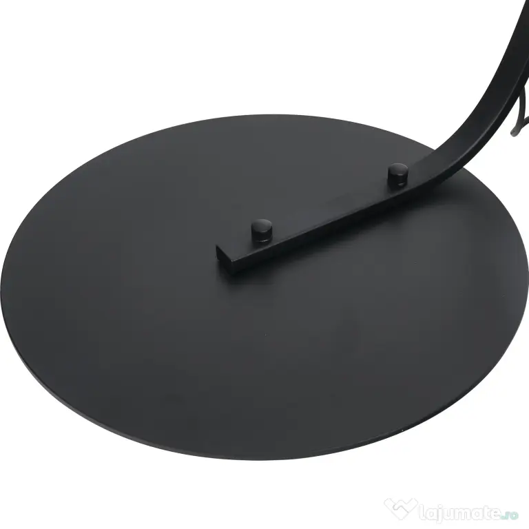 HOMCOM Lampa de Podea Arc Inalta, Design Modern cu Abajur din Tesatura si Baza Metalica, Comutator cu Pedala, Negru | Aosom Romania