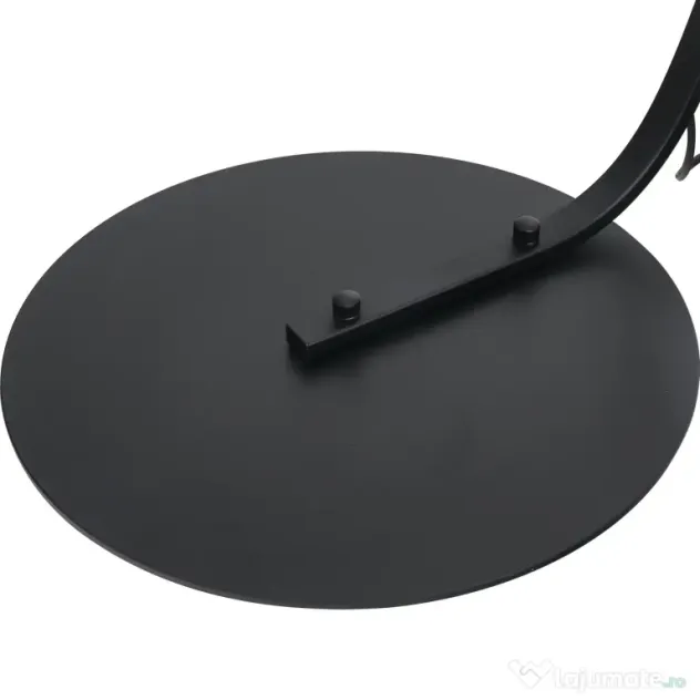 HOMCOM Lampa de Podea Arc Inalta, Design Modern cu Abajur din Tesatura si Baza Metalica, Comutator cu Pedala, Negru | Aosom Romania