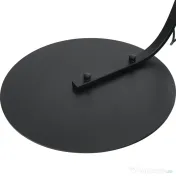 HOMCOM Lampa de Podea tip Arc cu Abajur din Tesatura Comutator cu Pedala Negru 