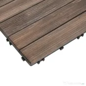 Outsunny dale exterior din lemn, 27 bucati, 30x30x2.5 cm maro 