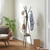 Homcom Cuier Pom metal/lemn 45×45×180 cm