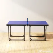 Masa de Ping Pong Pliabila, Multifuncitonala, cu Plasa din Otel si MDF, 182x91x76cm - Albastru HOMCOM | Aosom Romania 