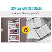 HOMCOM Etajeră de Perete Modernă cu 4 Rafturi din Lemn, Design Elegant pentru Living sau Birou, Alb, 59x12x113cm | Aosom Romania 