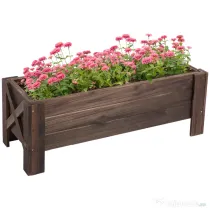 Outsunny ghiveci din lemn pentru plante, 100x36.5x36 cm, maro