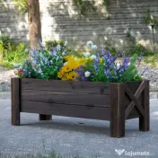 Outsunny Vas Ridicat din Lemn pentru Plante și Legume Capacitate 80 kg pentru Grădină | Aosom Romania 