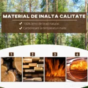 Outsunny Vas Ridicat din Lemn pentru Plante și Legume Capacitate 80 kg pentru Grădină | Aosom Romania 