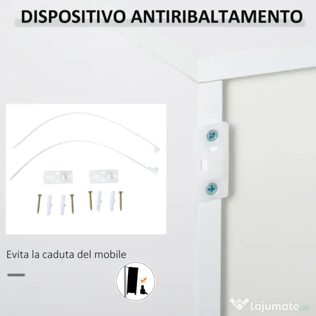 HOMCOM Comodă Multifuncțională cu 2 Sertare și 2 Dulapuri, 79x36x74 cm, Gri | Aosom Romania