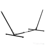 Outsunny Suport Schelet pentru Hamac Reglabil Max. 120 Kg, Negru, 313-388x109x116cm