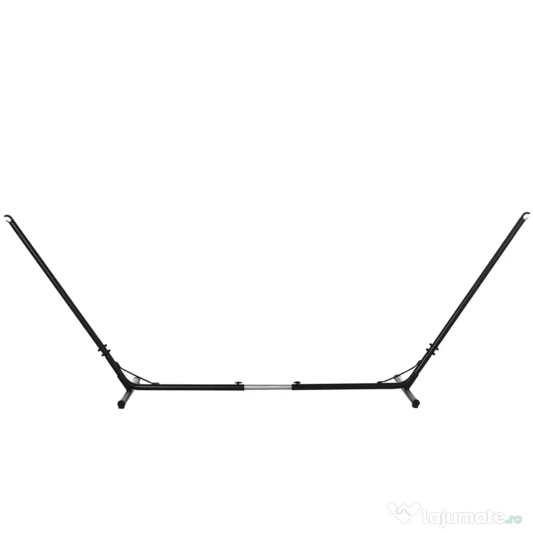 Outsunny Suport Schelet pentru Hamac Reglabil Max. 120 Kg, Negru, 313-388x109x116cm