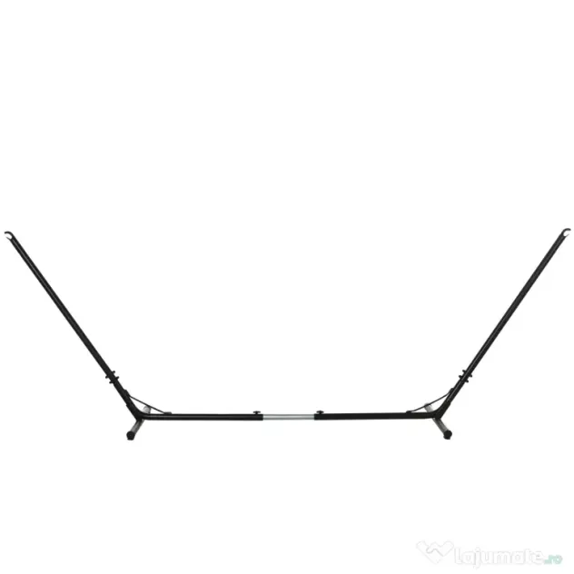 Outsunny Suport Schelet pentru Hamac Reglabil Max. 120 Kg, Negru, 313-388x109x116cm
