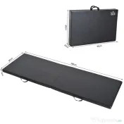 HOMCOM Tapet de Gimnastică Pliabil, Tapet Fitness Gros de 5 cm și Antialunecare, 180x60x5 cm, Negru | Aosom Romania 