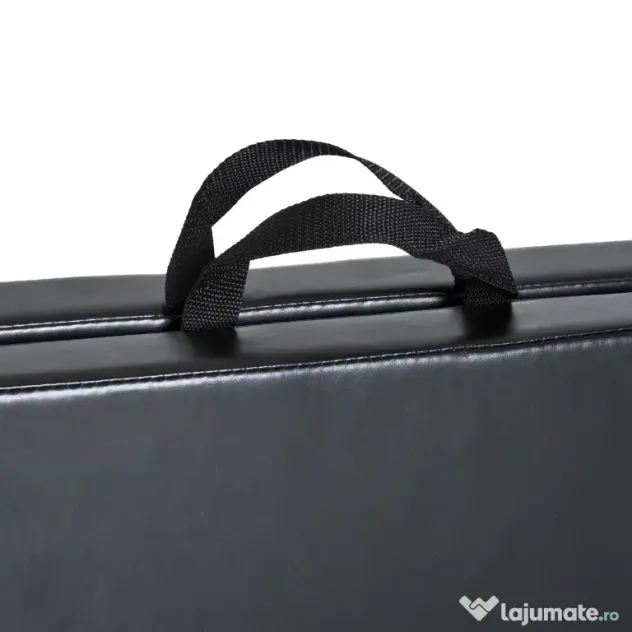 HOMCOM Tapet de Gimnastică Pliabil, Tapet Fitness Gros de 5 cm și Antialunecare, 180x60x5 cm, Negru | Aosom Romania