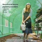 Outsunny Seră de Grădină cu Ferestre, Ușă și Acoperiș Rotunjit din PE și Fier, 3.5x2x2 m, Verde | Aosom Romania
