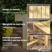 Outsunny Banca de Exterior Impermeabila 2 Locuri din Lemn de Brad 110x38x35cm