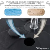 HOMCOM Sac de Box, Stand de Box cu Mănuși, Minge de Perforare, Minge de Box pentru Antrenament, 43x43x126-144 cm, Negru | Aosom Romania