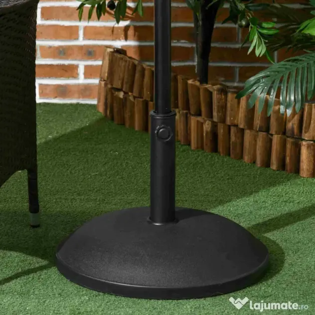 Baza pentru Umbrela Outsunny, pentru Stalpi cu Φ35mm, Φ38mm, Φ48mm Negru | Aosom Romania