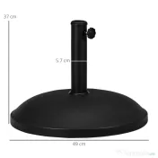 Baza pentru Umbrela Outsunny, pentru Stalpi cu Φ35mm, Φ38mm, Φ48mm Negru | Aosom Romania 