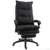 Vinsetto Scaun Birou cu Masaj, cu Înălțime Reglabilă, 6 Puncte de Masaj și Telecomandă, 70x62x120-130 cm, Negru | Aosom Romania 