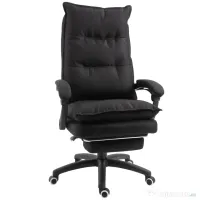 Vinsetto Scaun Birou cu Masaj, cu Înălțime Reglabilă, 6 Puncte de Masaj și Telecomandă, 70x62x120-130 cm, Negru | Aosom Romania 