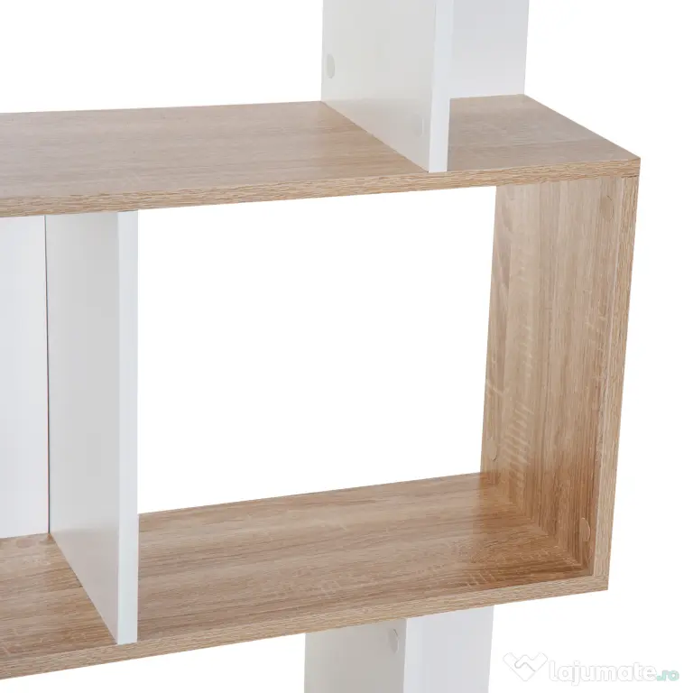 HOMCOM Bibliotecă de Perete Modernă cu 5 Rafturi, Design Vertical din Lemn, 60x24x184.5 cm, Alb