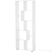 Homcom Biblioteca Suspendata Alba – 8 Rafturi 70×178 cm