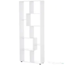 Homcom Biblioteca Suspendata Alba – 8 Rafturi 70×178 cm