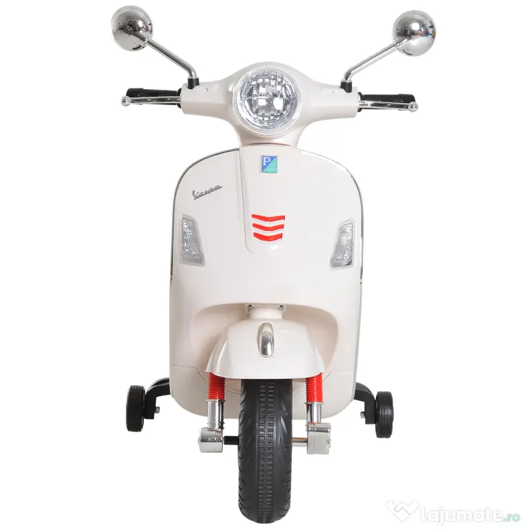 HOMCOM Motocicletă Electrică pentru Copii, 6V cu Muzică, Lumini și Sunete, 102x50,5x75,5 cm, Alb | Aosom Romania