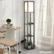 HOMCOM lampa de podea, 26x26x160cm, alba 