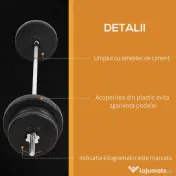 Homcom Set Haltere – 2 Manere & 14 Discuri pentru Antrenament 