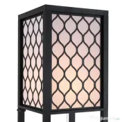 HOMCOM Lampă stand cu rafturi 3 niveluri, negru 26x26x160 cm, Iluminare caldă și rafturi pentru living sau birou 