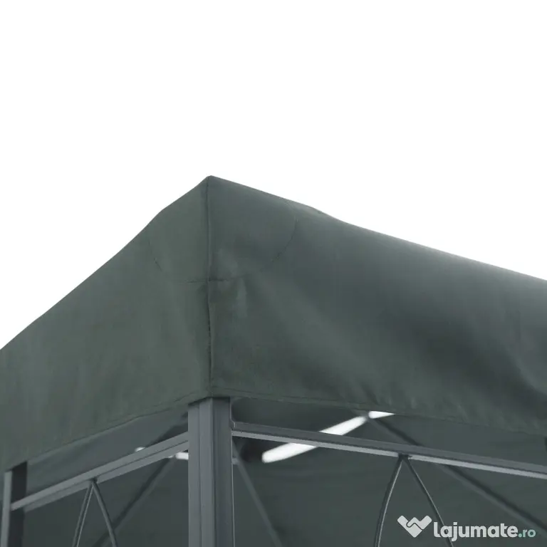 Outsunny Copertina pentru cort 4x3 m cu 2 niveluri, copertina pentru cort din poliester anti-UV cu chingi din Velcro