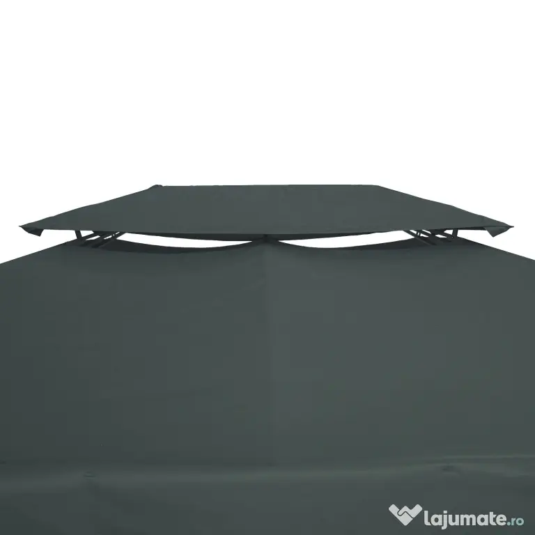 Outsunny Copertina pentru cort 4x3 m cu 2 niveluri, copertina pentru cort din poliester anti-UV cu chingi din Velcro