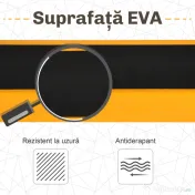 HOMCOM Set de 2 Capre Pliabile din Metal cu Suprafață Antiderapantă din EVA pentru Lucrări de Tăiere, Capră pentru Lemn, Capacitate Maximă 125 kg, Portocaliu Negru 