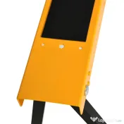 HOMCOM Set de 2 Capre Pliabile din Metal cu Suprafață Antiderapantă din EVA pentru Lucrări de Tăiere, Capră pentru Lemn, Capacitate Maximă 125 kg, Portocaliu Negru 