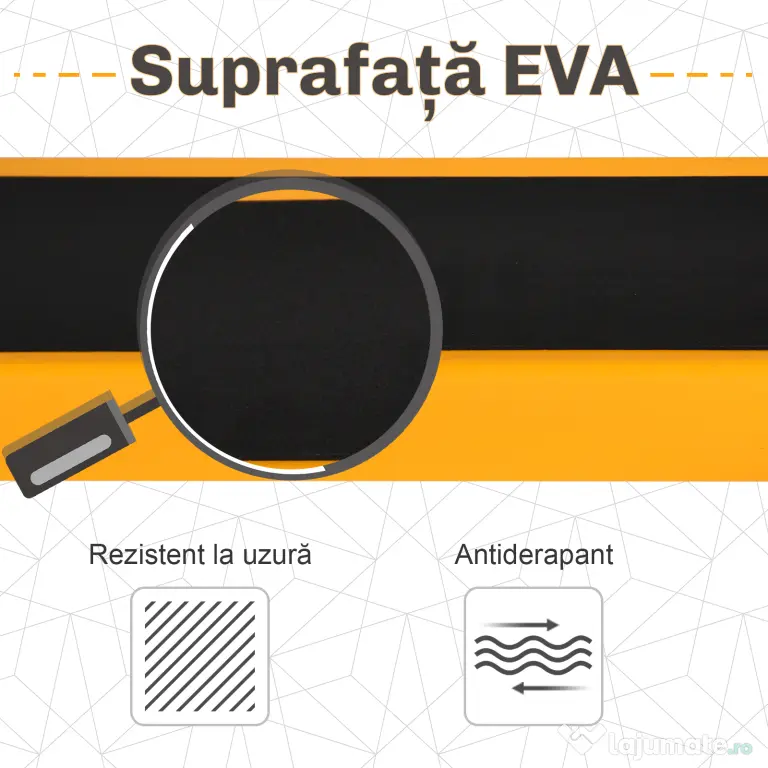 HOMCOM Set de 2 Capre Pliabile din Metal cu Suprafață Antiderapantă din EVA pentru Tăiere Lemn, Capacitate 125kg, Portocaliu și Negru | Aosom Romania