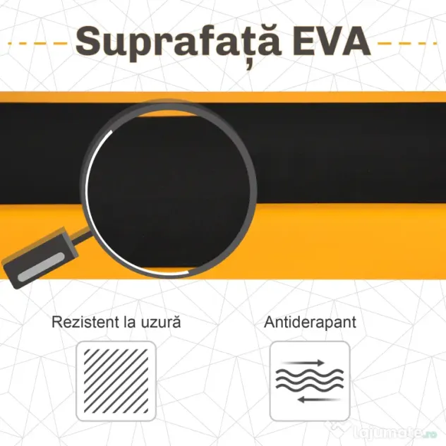 HOMCOM Set de 2 Capre Pliabile din Metal cu Suprafață Antiderapantă din EVA pentru Tăiere Lemn, Capacitate 125kg, Portocaliu și Negru | Aosom Romania