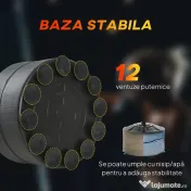 HOMCOM Sac de Box Reglabil 4 în 1 cu 2 Speedball-uri, Bară Rotativă și Sac de Box, Înălțime Reglabilă 160-230cm, Negru 