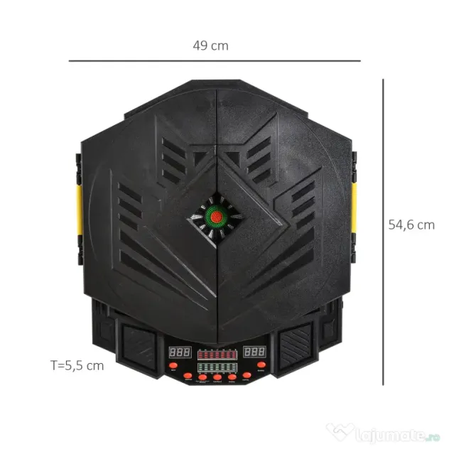 Dartboard Electronic Interactiv + 12 Săgeți, pentru 8 Jucători, Ideal pentru Petreceri și Seri de Joc | Aosom Romania