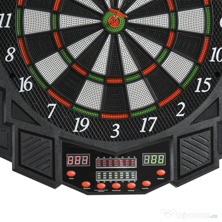 Dartboard Electronic Interactiv + 12 Săgeți, pentru 8 Jucători, Ideal pentru Petreceri și Seri de Joc | Aosom Romania
