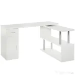 HOMCOM birou unghiular modern, din lemn, 140x107x74.6 cm