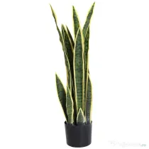 Outsunny limba soacrei planta artificiala, cu vas, 15x80cm