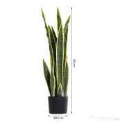Outsunny limba soacrei planta artificiala, cu vas, 15x80cm 