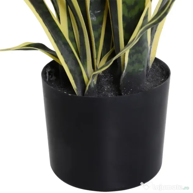 Outsunny Plantă Artificială Limba Soacrei în Ghiveci pentru Decor Interior și Exterior 15x80cm | Aosom Romania