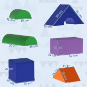 HOMCOM Set de Construcții Moi pentru Copii de 1-3 Ani cu 11 Forme, în PU și EPE, Culori Variate | Aosom Romania 