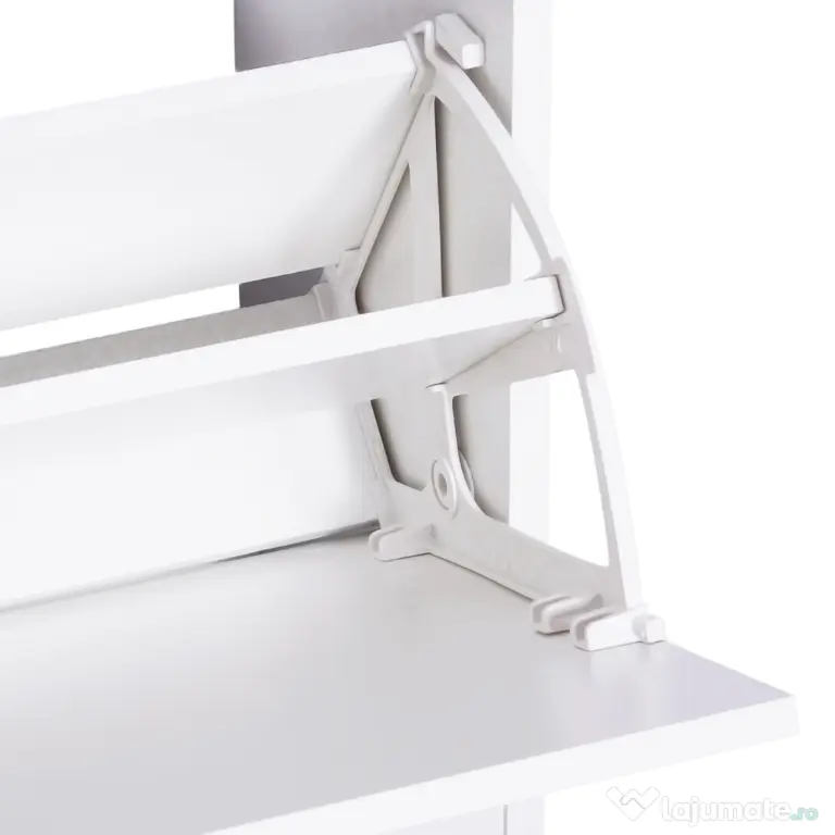 HOMCOM Set 3 Piese Suport pantofi Suport haine Oglinda pentru Hol sau Dormitor, din Lemn, 80x27x46,5cm, Alb | Aosom Romania