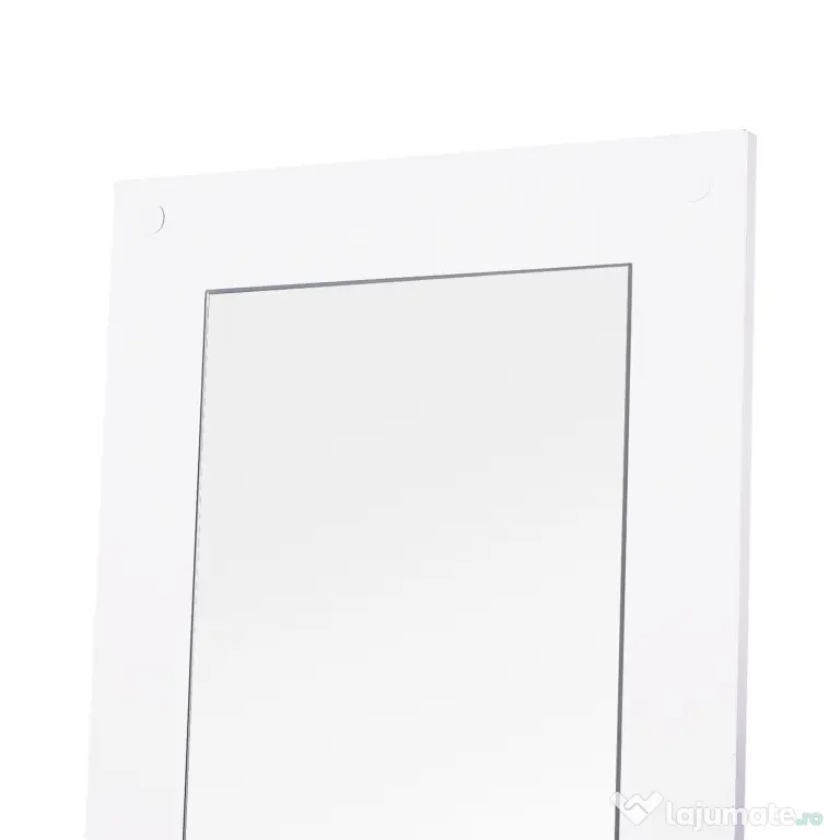 HOMCOM Set 3 Piese Suport pantofi Suport haine Oglinda pentru Hol sau Dormitor, din Lemn, 80x27x46,5cm, Alb | Aosom Romania