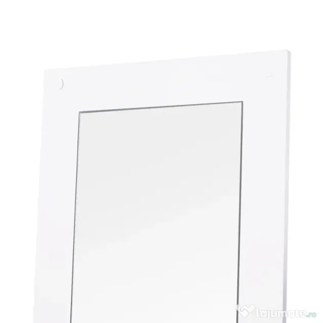 HOMCOM Set 3 Piese Suport pantofi Suport haine Oglinda pentru Hol sau Dormitor, din Lemn, 80x27x46,5cm, Alb | Aosom Romania