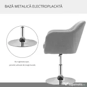 Homcom Scaun Pivotant 360° cu Suport Lombar