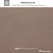 Outsunny Acoperis de Schimb pentru Foisor 3x3m, Prelata pentru Foisor cu 2 Niveluri Rezistent la Razele UV, Cafeniu (NUMAI PRELATA)