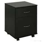HOMCOM Comoda pe Rotite pentru Birouin Lemn, 41x39x58cm, Negru